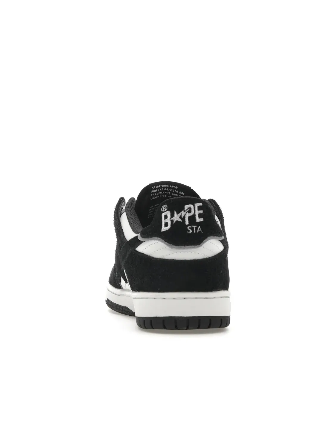 Мужские кроссовки для скейтбординга с замшевыми вставками BAPE SK8 Sta Black Suede BAPE — изображение 4 из 4, черный/белый
