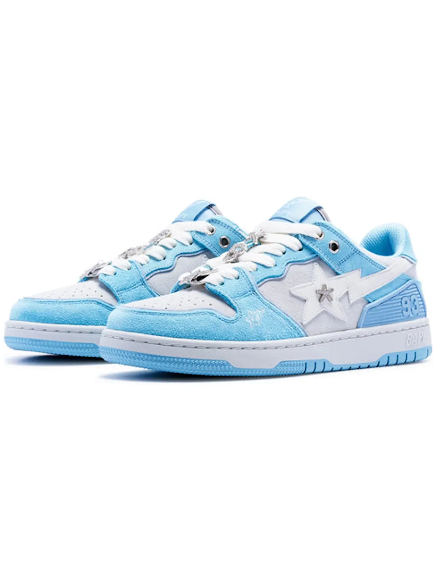 Женские кроссовки Lifestyle BAPE SK8 Sta BAPE — изображение 2 из 3, синий/белый/серебристый