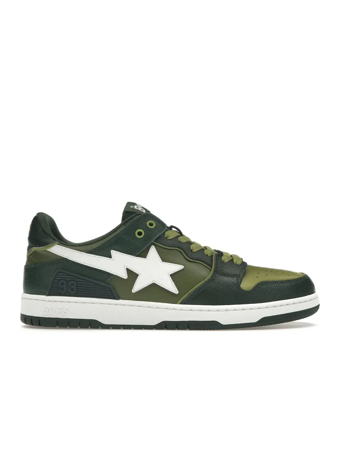 Мужские кроссовки Lifestyle A Bathing Ape BAPE SK8 Sta BAPE — изображение 1 из 4, зеленый/хаки/белый