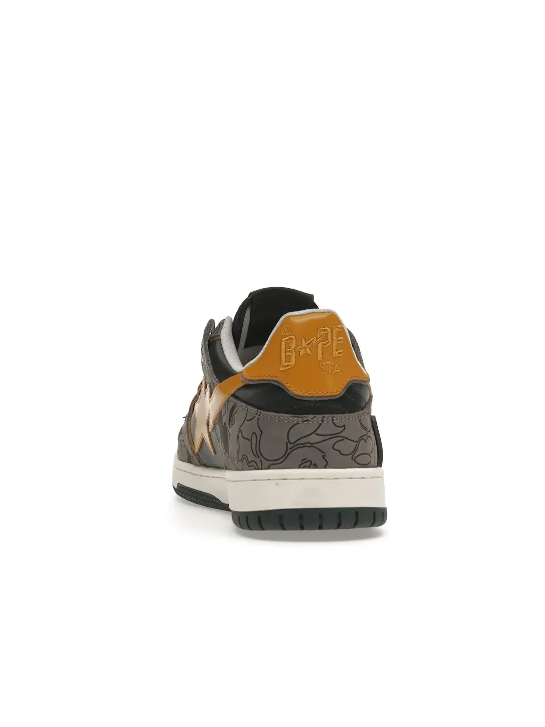 Мужские кроссовки Lifestyle Grey/Mustard Yellow A Bathing Ape BAPE SK8 Sta BAPE — изображение 4 из 4, серый/желтый