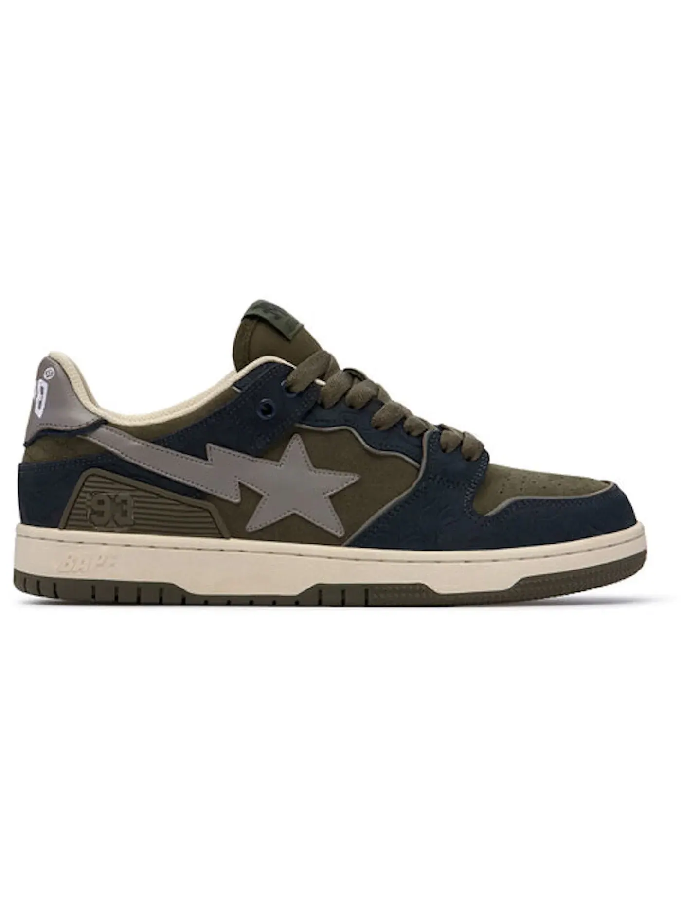 Мужские кроссовки Lifestyle A Bathing Ape BAPE SK8 Sta BAPE — изображение 1 из 1, темно-синий/хаки/серый