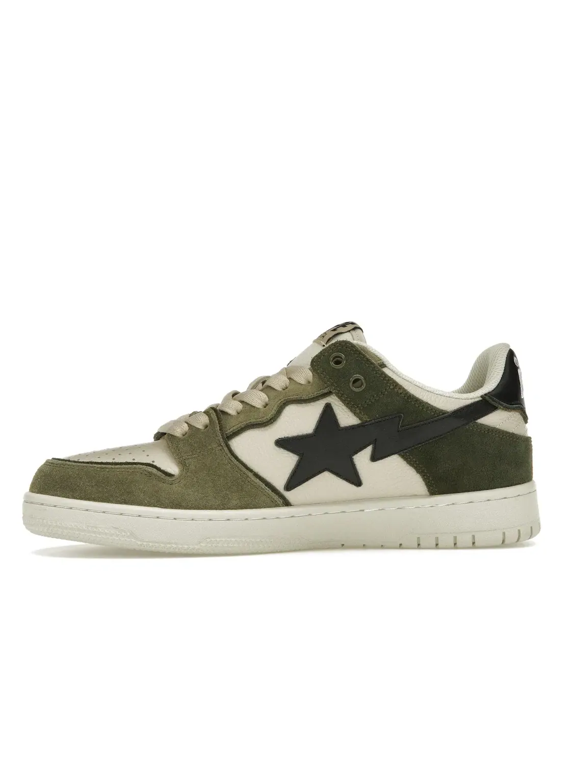 Мужские кроссовки Lifestyle A Bathing Ape BAPE SK8 Sta BAPE — изображение 3 из 4, оливковый/белый/серый