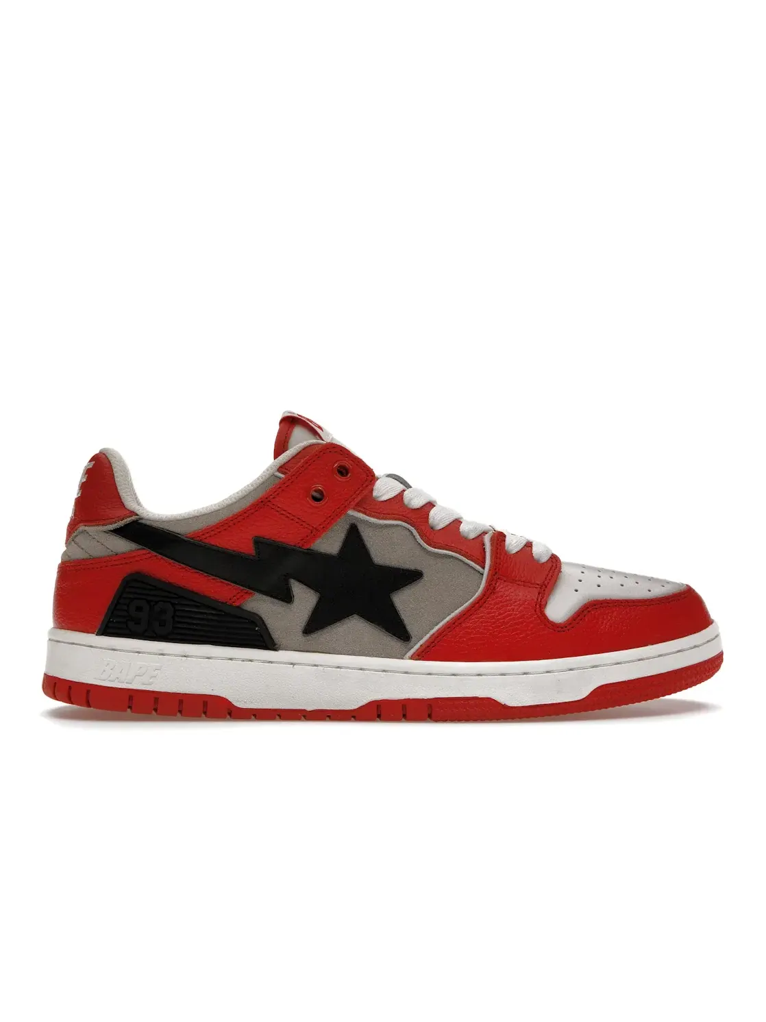 Мужские кроссовки Lifestyle BAPE A Bathing Ape BAPE SK8 Sta — изображение 1 из 4, белый/красный/серый