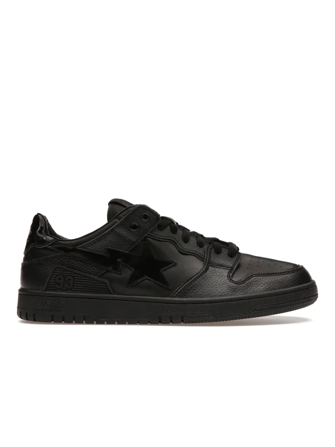 Мужские кроссовки из лакированной кожи с брендом BAPE BAPE SK8 Sta — изображение 1 из 4, черный/черный/черный