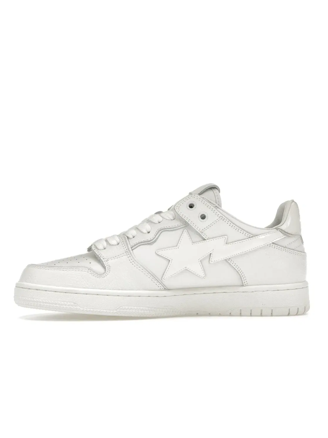 Мужские кроссовки с лакированной кожи BAPE A Bathing Ape BAPE SK8 Sta — изображение 3 из 4, белый/белый/белый