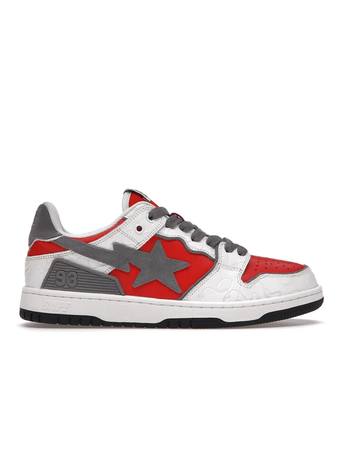 Мужские кроссовки Lifestyle A Bathing Ape BAPE SK8 Sta BAPE — изображение 1 из 4, белый/красный