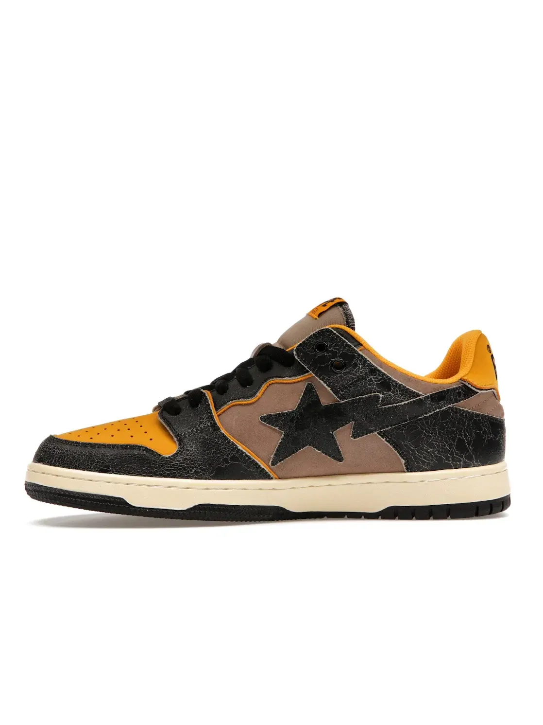 Мужские кроссовки в винтажном стиле A Bathing Ape BAPE SK8 Sta — изображение 3 из 4, черный/желтый/серый
