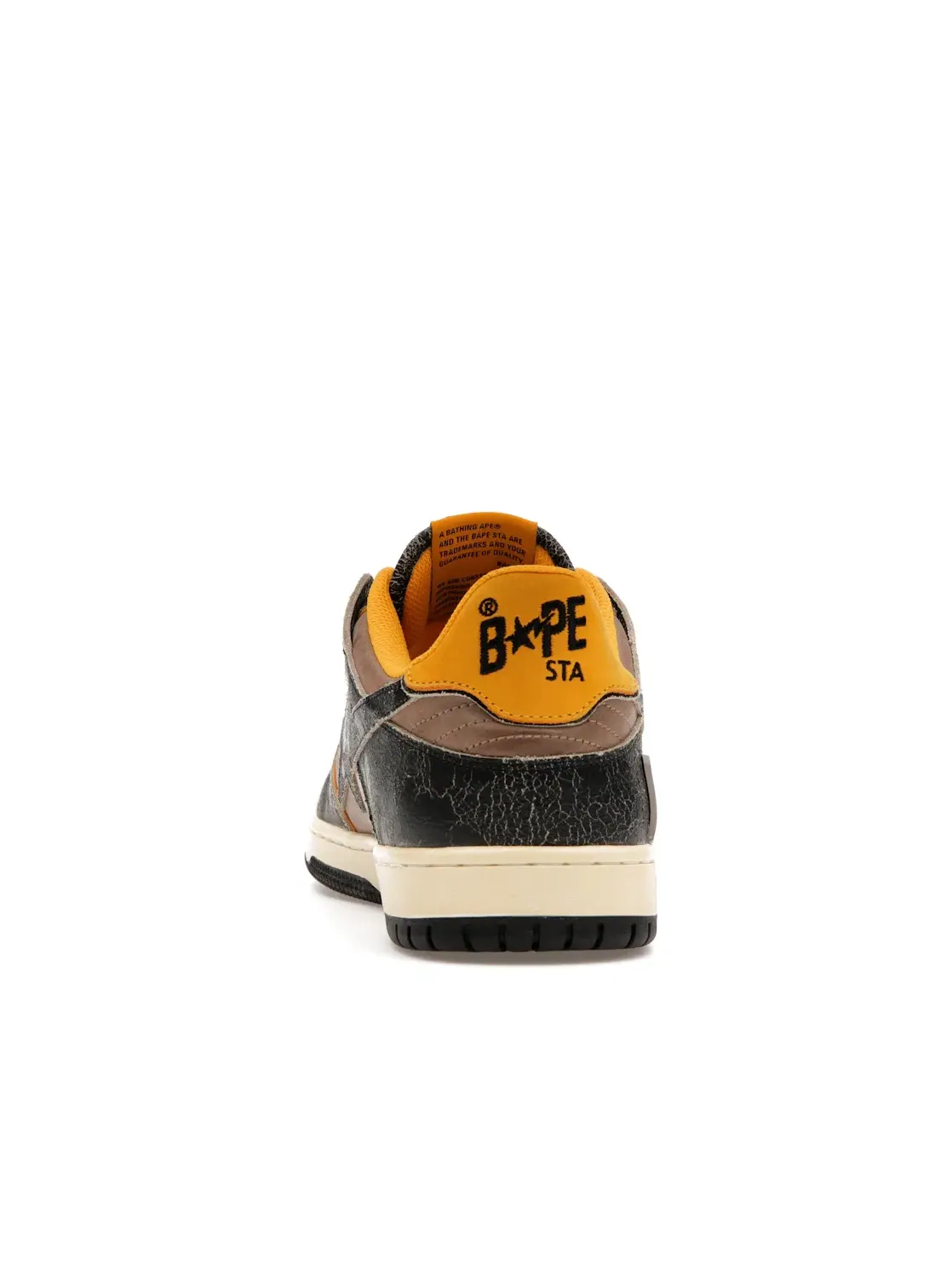 Мужские кроссовки в винтажном стиле A Bathing Ape BAPE SK8 Sta — изображение 4 из 4, черный/желтый/серый