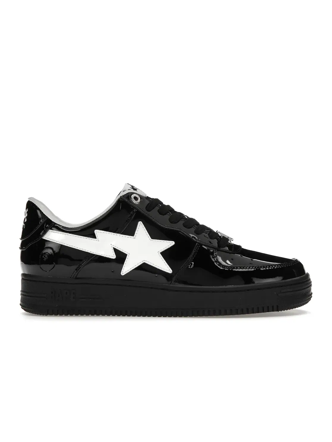 Мужские кроссовки с перфорированным носком A Bathing Ape BAPE Sta — изображение 1 из 4, черный/белый