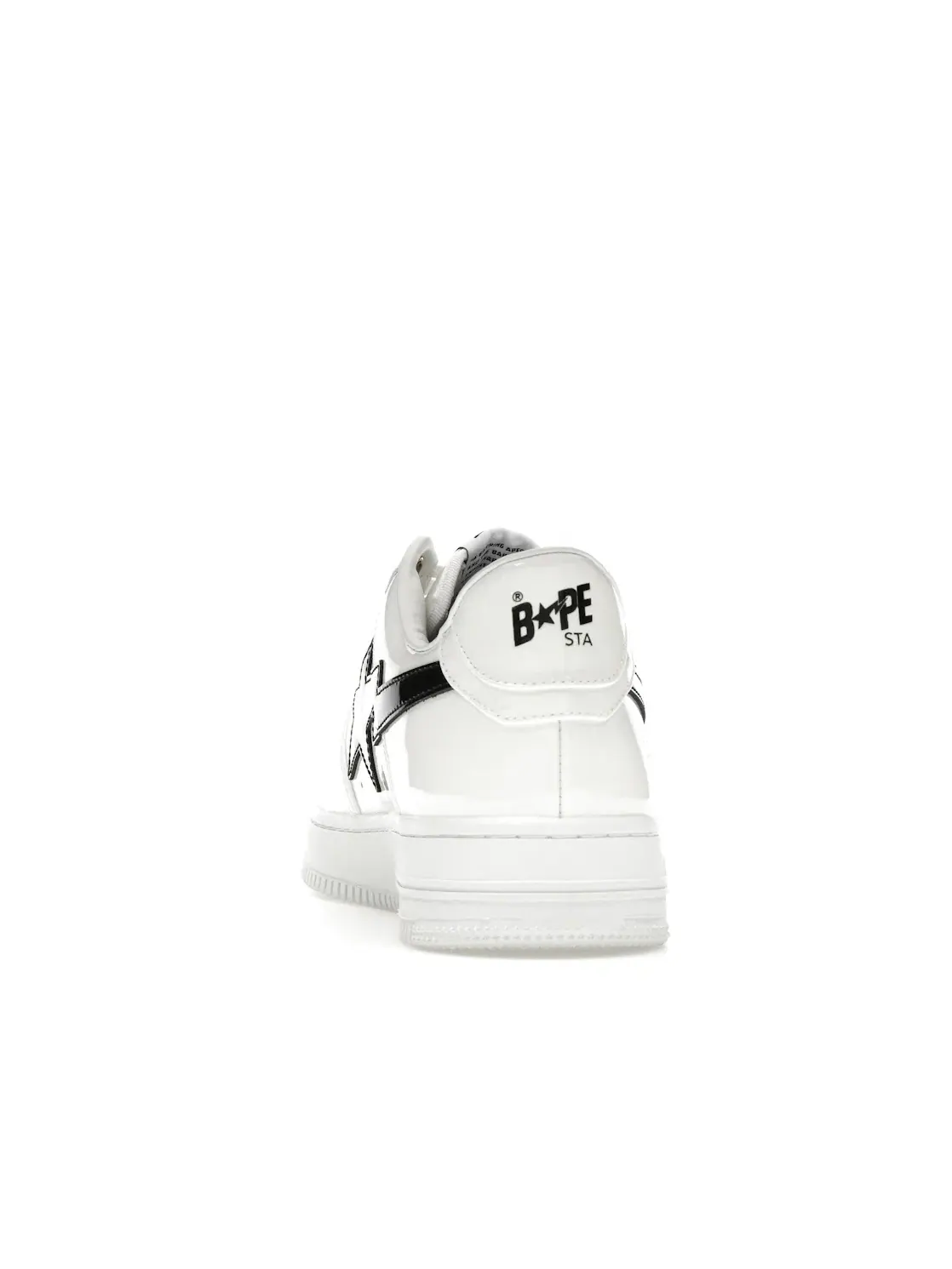 Мужские кроссовки с лакированной кожи BAPE A Bathing Ape BAPE Sta — изображение 4 из 4, белый/черный