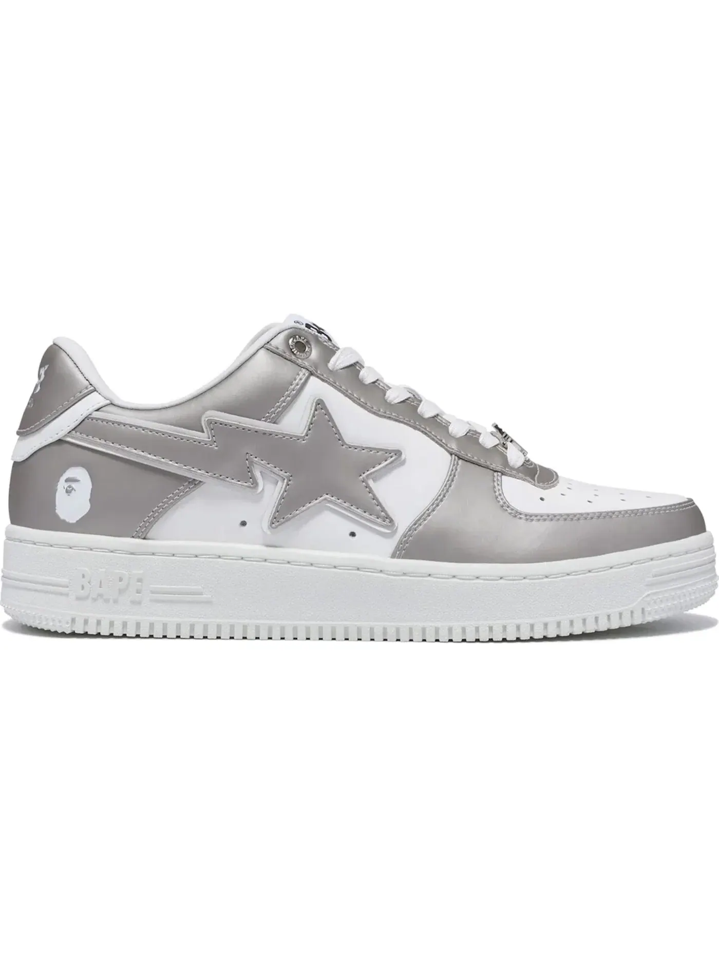 Мужские кроссовки Lifestyle A Bathing Ape BAPE Sta BAPE — изображение 1 из 1, серебряный