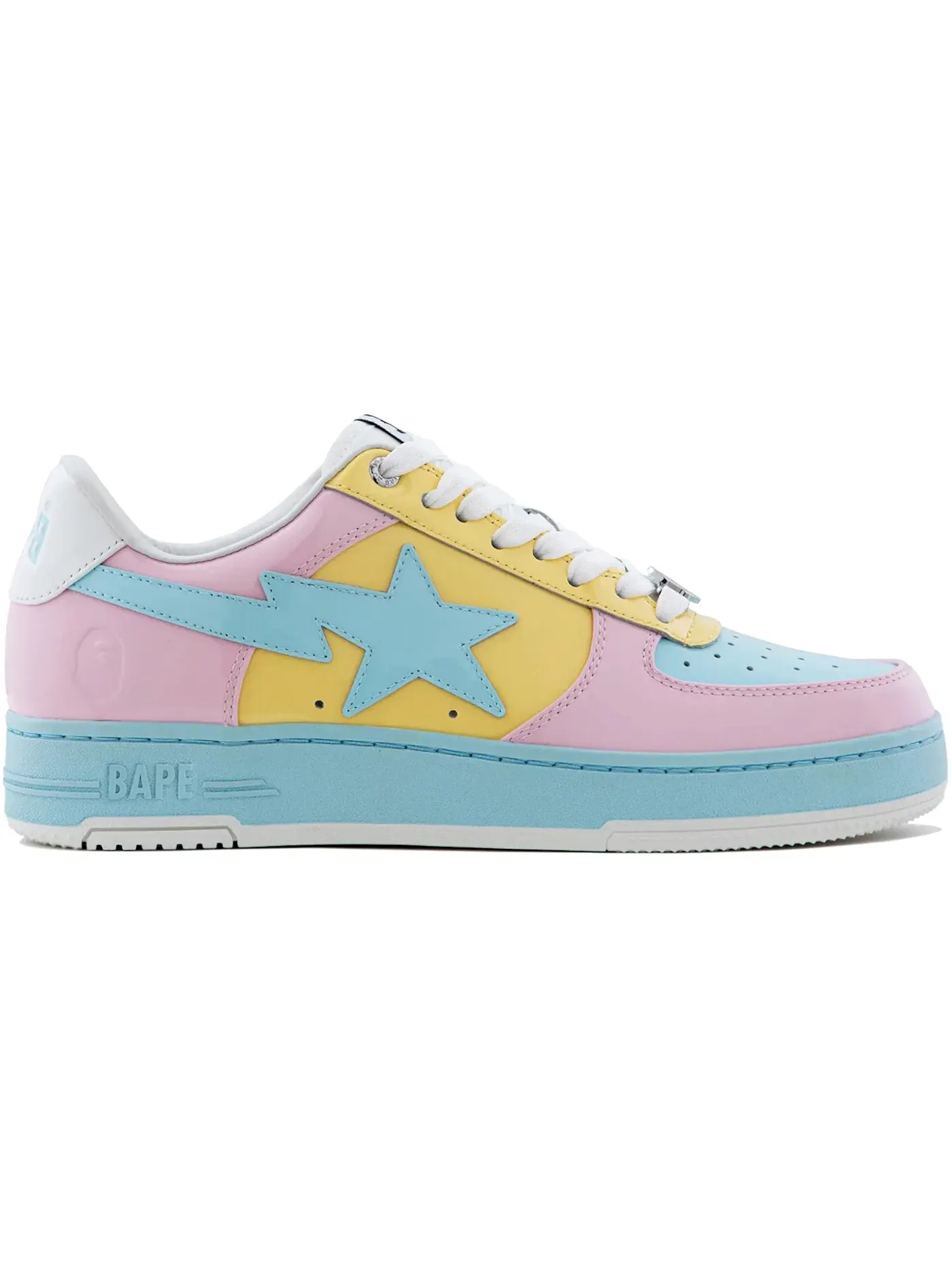 Мужские кеды Lifestyle с патентованной кожей A Bathing Ape BAPE Sta BAPE — изображение 1 из 1, розовый