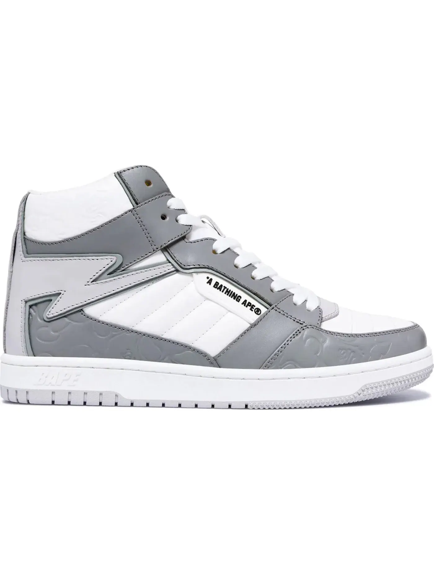 Мужские кроссовки Lifestyle A Bathing Ape BAPE Sta 88 Mid BAPE — изображение 1 из 1, белый/серый