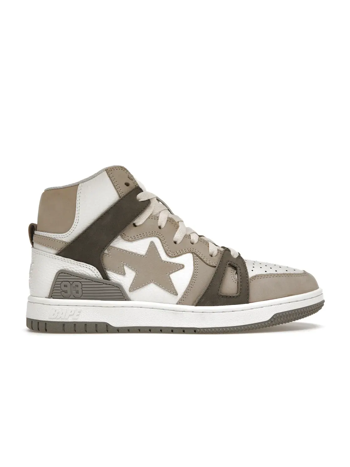 Мужские кроссовки Lifestyle BAPE A Bathing Ape BAPE Sta 93 Hi — изображение 1 из 4, серый/белый/темный серый