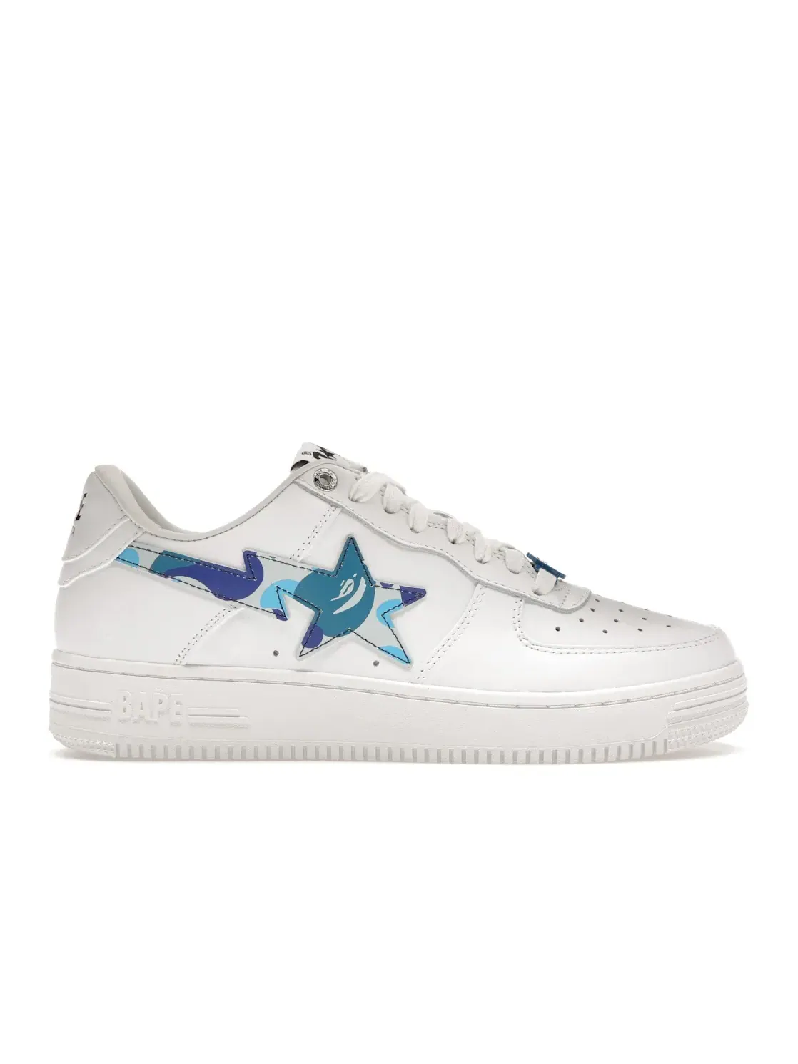 Мужские кроссовки Lifestyle с принтом A Bathing Ape BAPE Sta Low — изображение 1 из 4, белый/синий