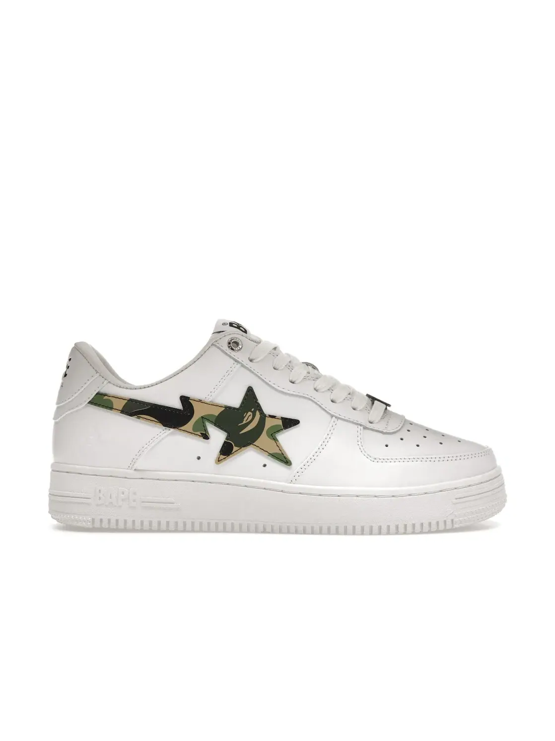 Мужские кроссовки Lifestyle с камуфляжным принтом BAPE A Bathing Ape BAPE Sta Low — изображение 1 из 4, белый/зеленый