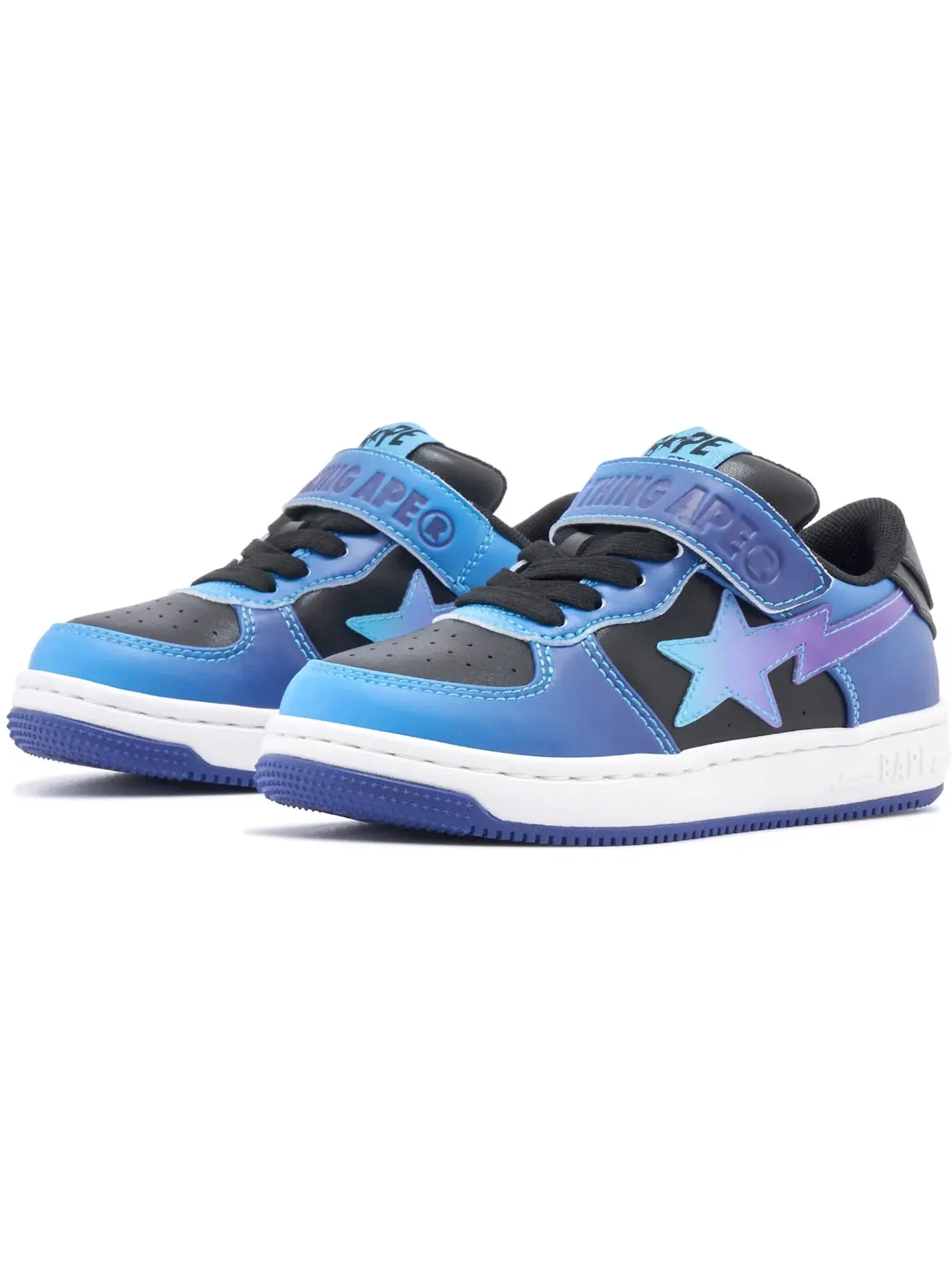 Детские кроссовки Lifestyle с градиентом A Bathing Ape BAPE Sta BAPE — изображение 2 из 3, синий/черный/фиолетовый