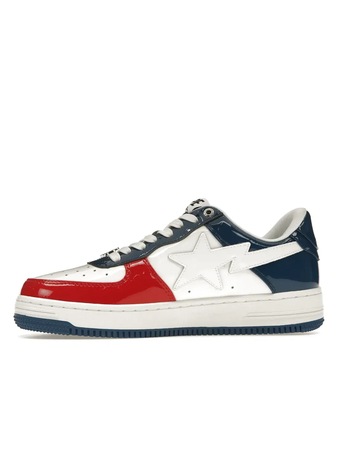 Кроссовки lifestyle мужские с глянцевым верхом A Bathing Ape BAPE Sta BAPE — изображение 3 из 4, белый/синий/красный