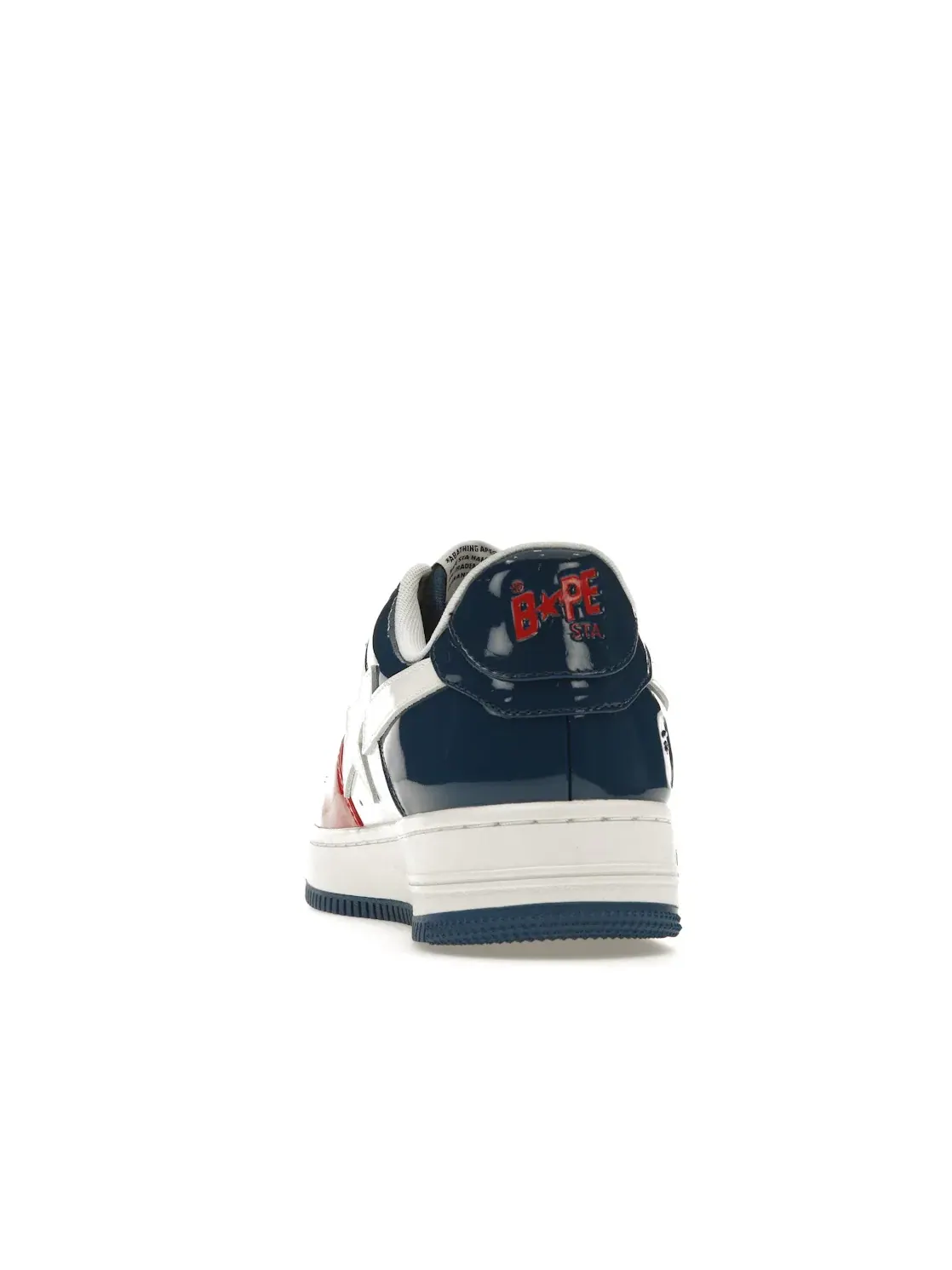 Кроссовки lifestyle мужские с глянцевым верхом A Bathing Ape BAPE Sta BAPE — изображение 4 из 4, белый/синий/красный