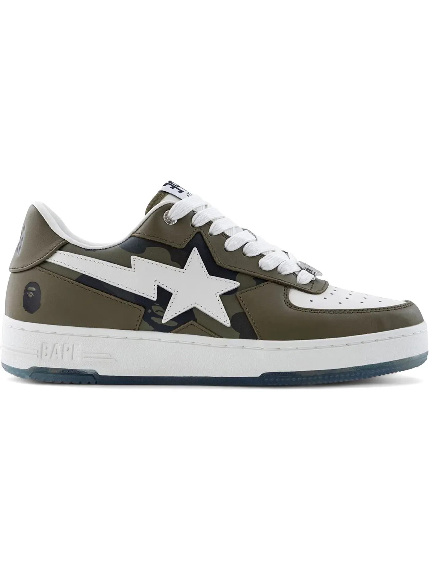 Мужские кроссовки Lifestyle A Bathing Ape BAPE Sta Icon BAPE — изображение 1 из 1, оливковый