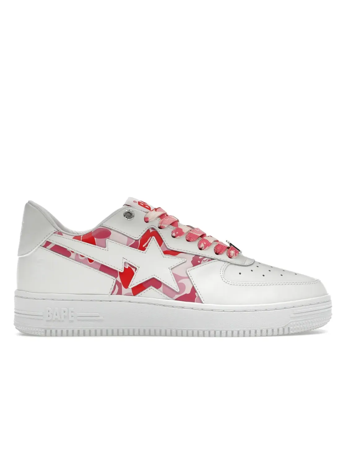 Мужские кроссовки Lifestyle с камуфляжным принтом A Bathing Ape BAPE Sta — изображение 1 из 4, белый/розовый