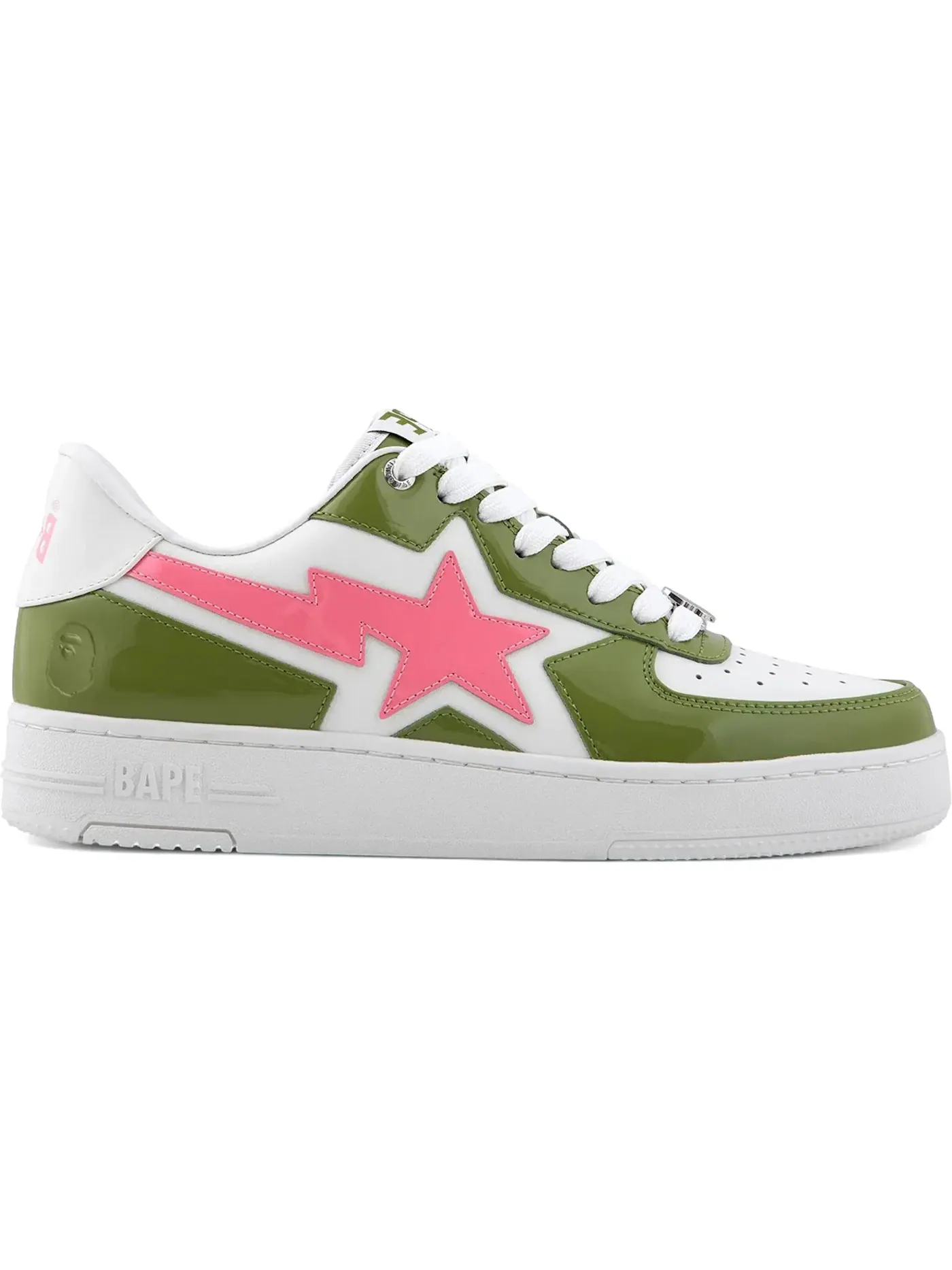 Мужские кроссовки Lifestyle A Bathing Ape BAPE Sta Icon Low BAPE — изображение 1 из 1, зеленый