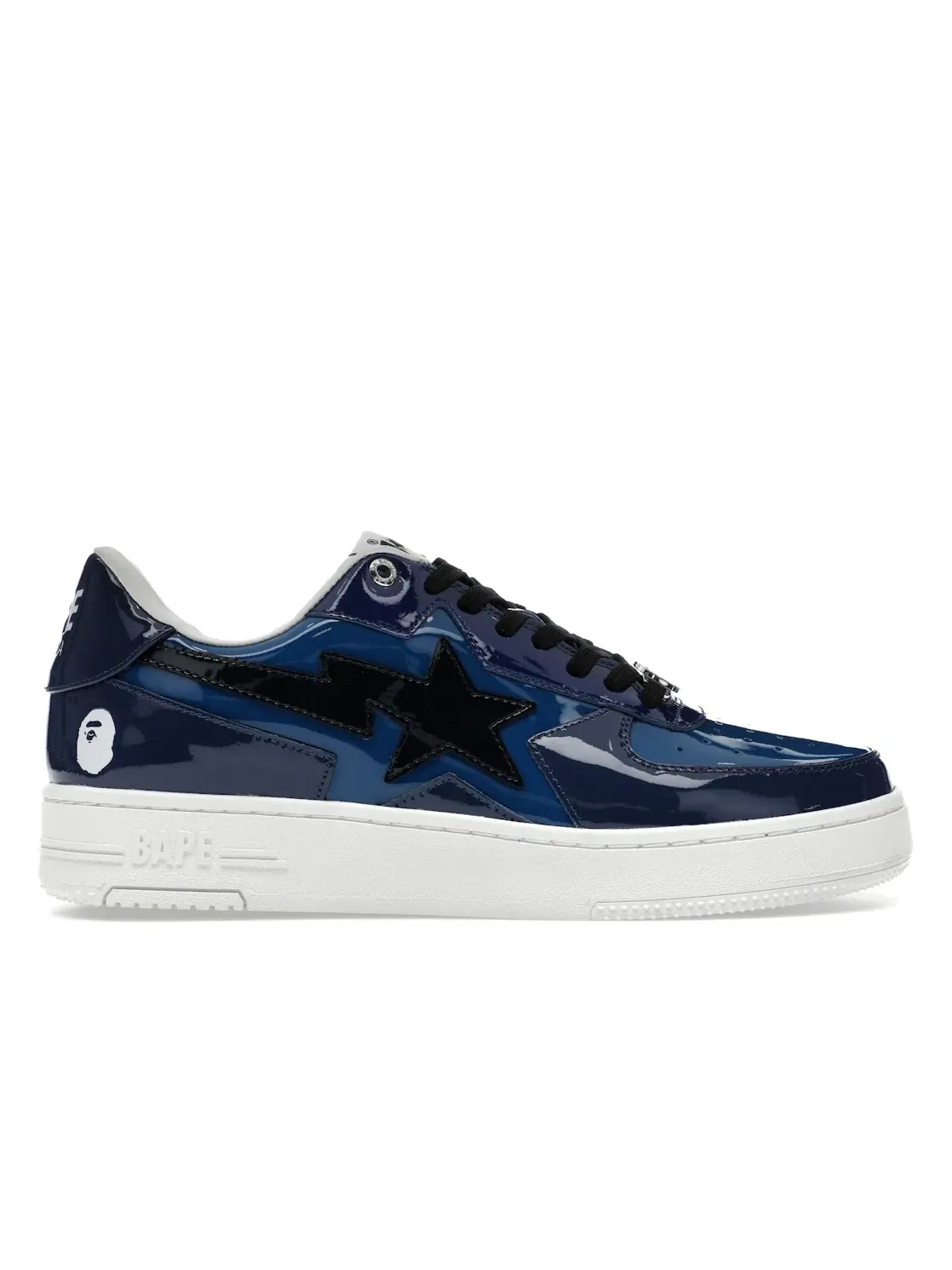 Мужские кеды Lifestyle с низким профилем A Bathing Ape BAPE Sta Icon Low BAPE — изображение 1 из 4, темно-синий/синий/белый