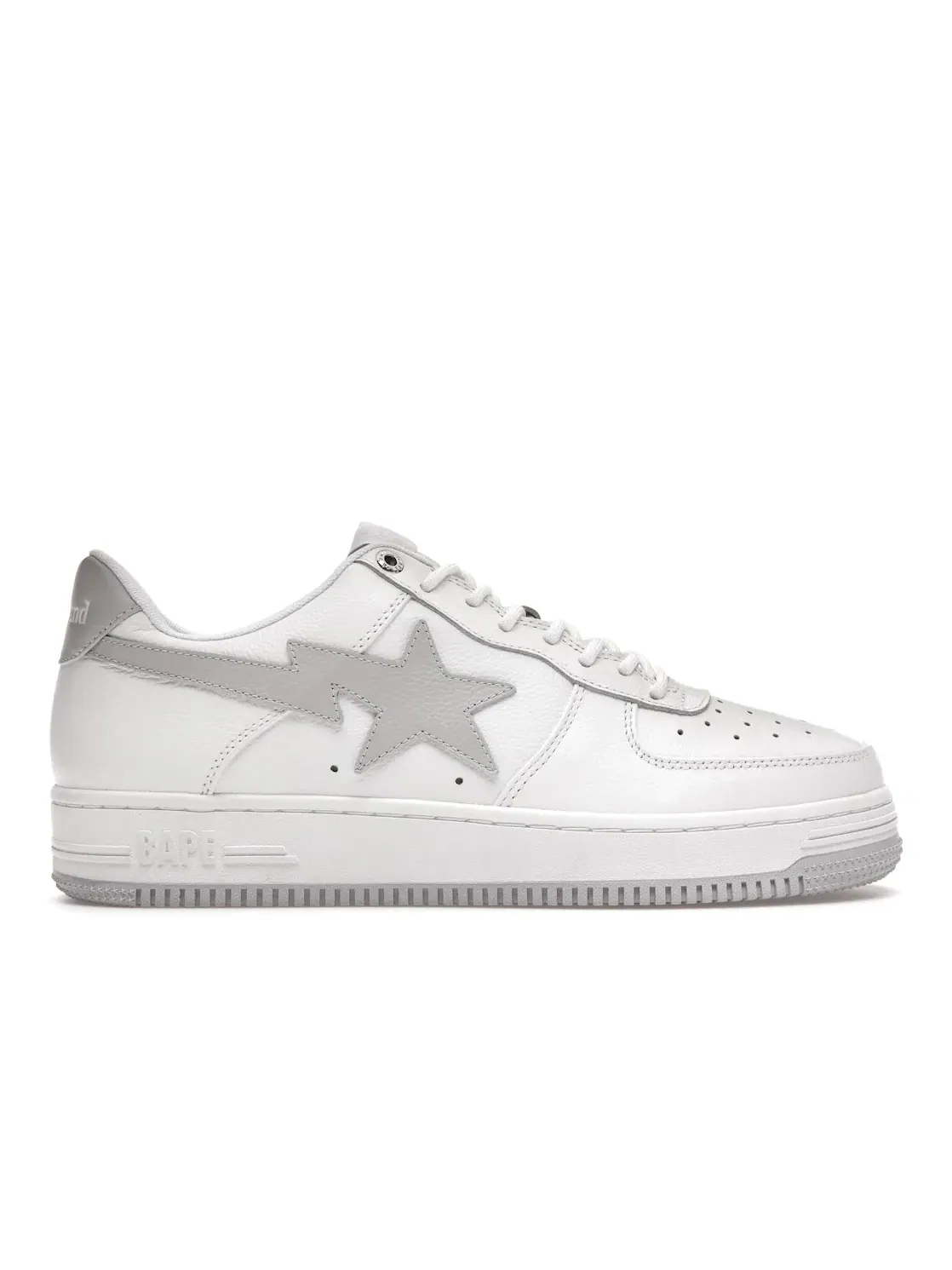 Мужские кроссовки с кожаным верхом A Bathing Ape BAPE Sta — изображение 1 из 4, белый/светлый серый