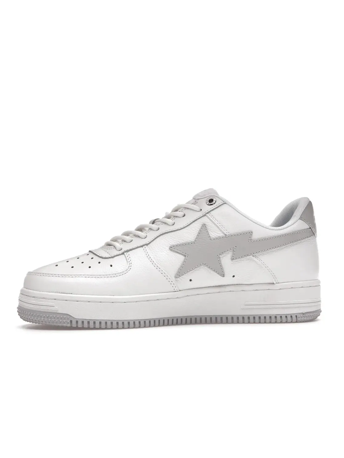 Мужские кроссовки с кожаным верхом A Bathing Ape BAPE Sta — изображение 3 из 4, белый/светлый серый