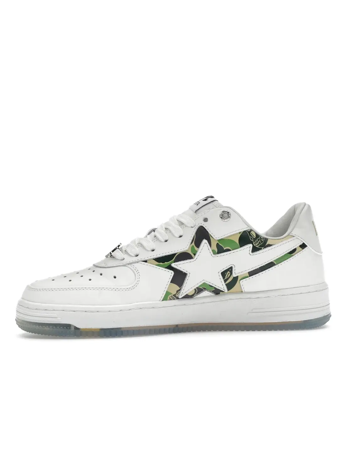 Мужские кеды Lifestyle с принтом A Bathing Ape BAPE Sta 2 BAPE — изображение 3 из 4, белый/зеленый