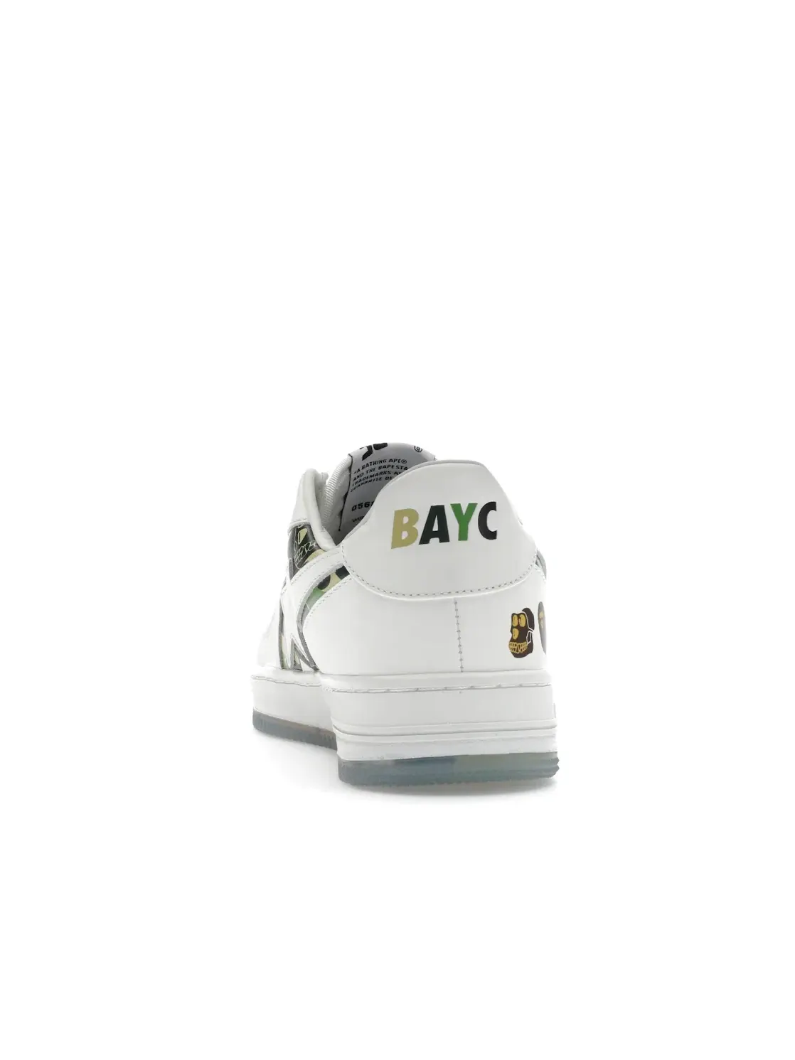 Мужские кеды Lifestyle с принтом A Bathing Ape BAPE Sta 2 BAPE — изображение 4 из 4, белый/зеленый