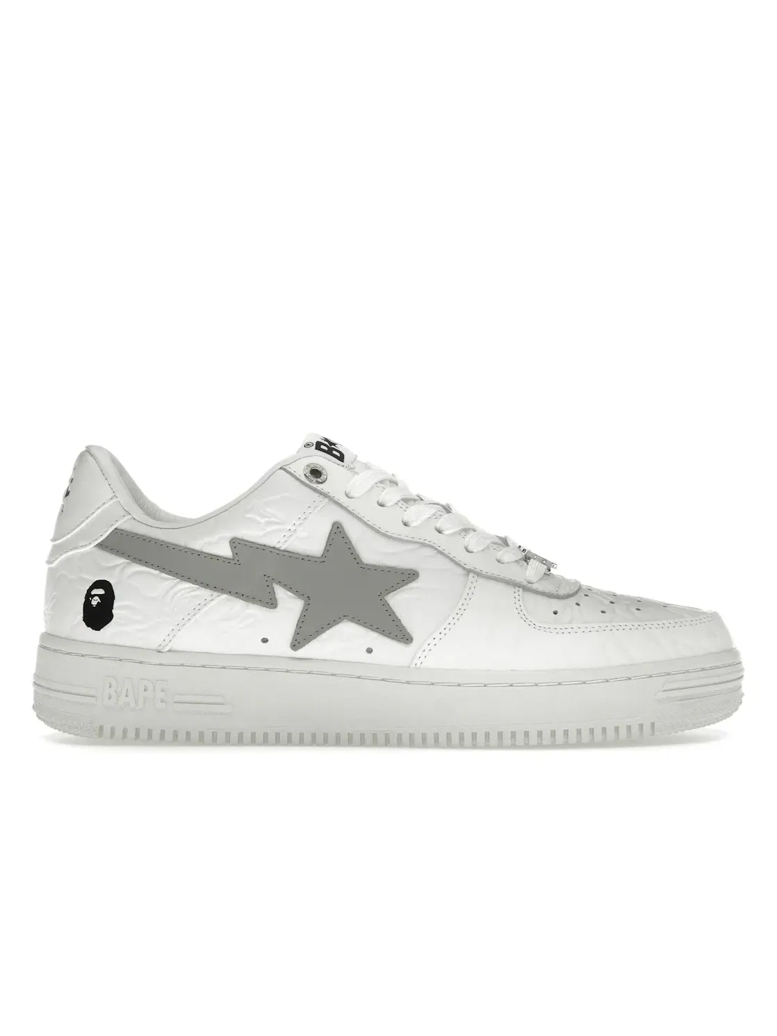 Мужские кроссовки с камуфляжным принтом A Bathing Ape BAPE Sta Low — изображение 1 из 4, белый/серый