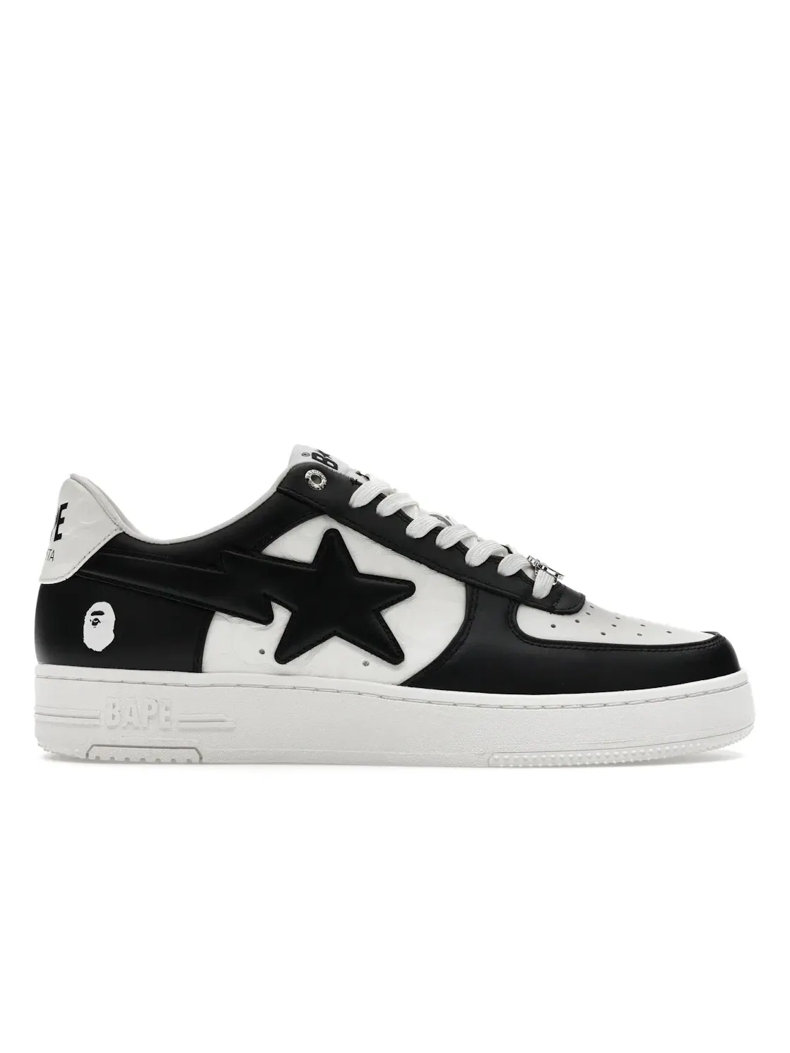 Мужские кроссовки с камуфляжным принтом A Bathing Ape BAPE Sta Low BAPE — изображение 1 из 4, белый/черный