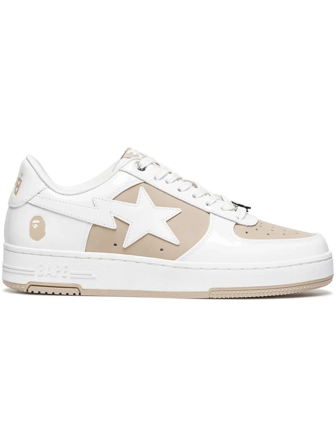 Мужские кроссовки Lifestyle с контрастными вставками BAPE A Bathing Ape BAPE Sta Low — изображение 1 из 1, белый/бежевый