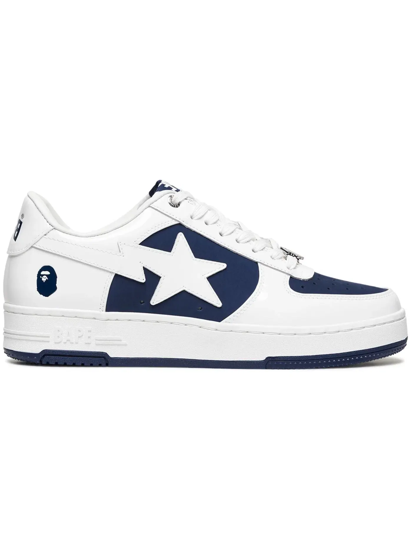 Мужские кроссовки Lifestyle A Bathing Ape BAPE Sta Low BAPE — изображение 1 из 1, белый/темно-синий