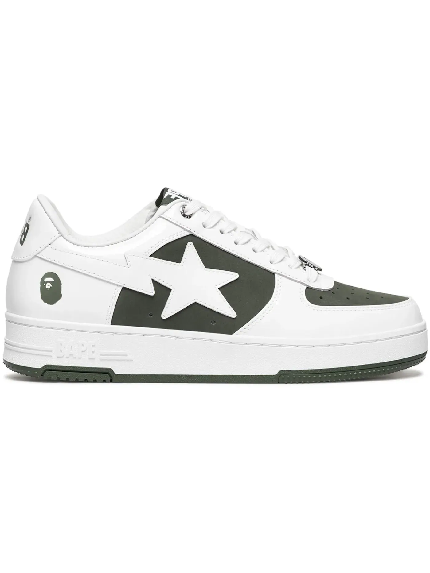 Мужские кроссовки Lifestyle A Bathing Ape BAPE Sta Low BAPE — изображение 1 из 1, белый оливковый