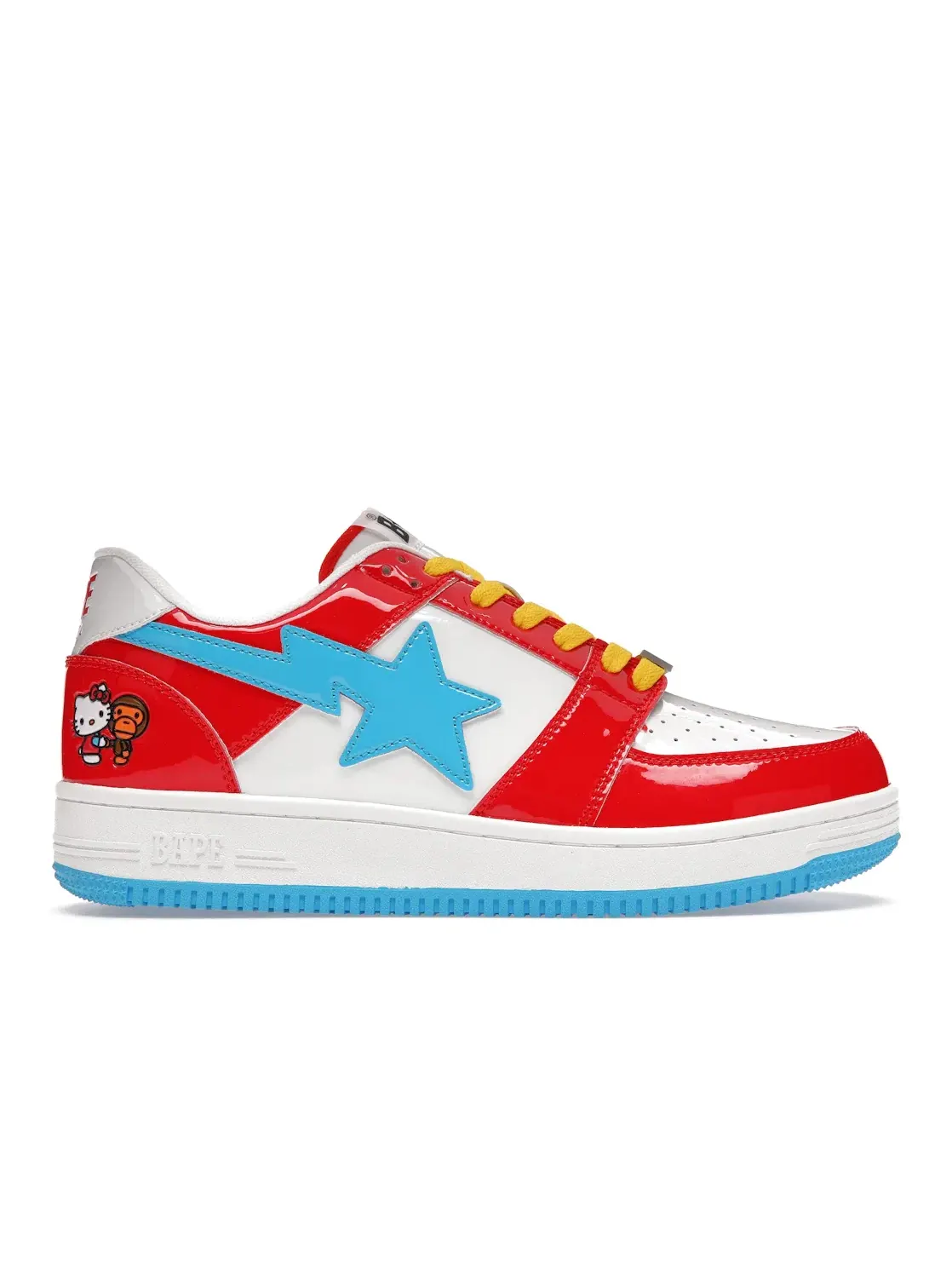 Мужские кроссовки Lifestyle A Bathing Ape BAPE Sta Low BAPE — изображение 1 из 4, красный/синий/желтый