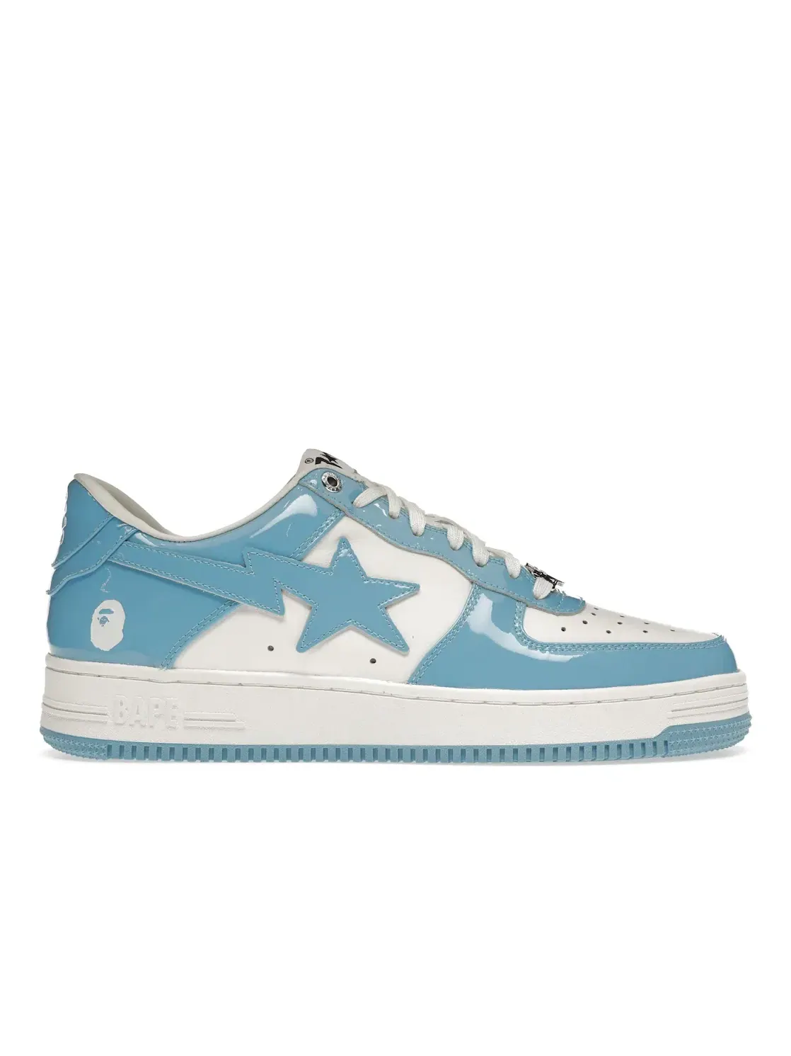 Мужские кроссовки Lifestyle с кожаным верхом A Bathing Ape BAPE Sta Low BAPE — изображение 1 из 4, синий/белый