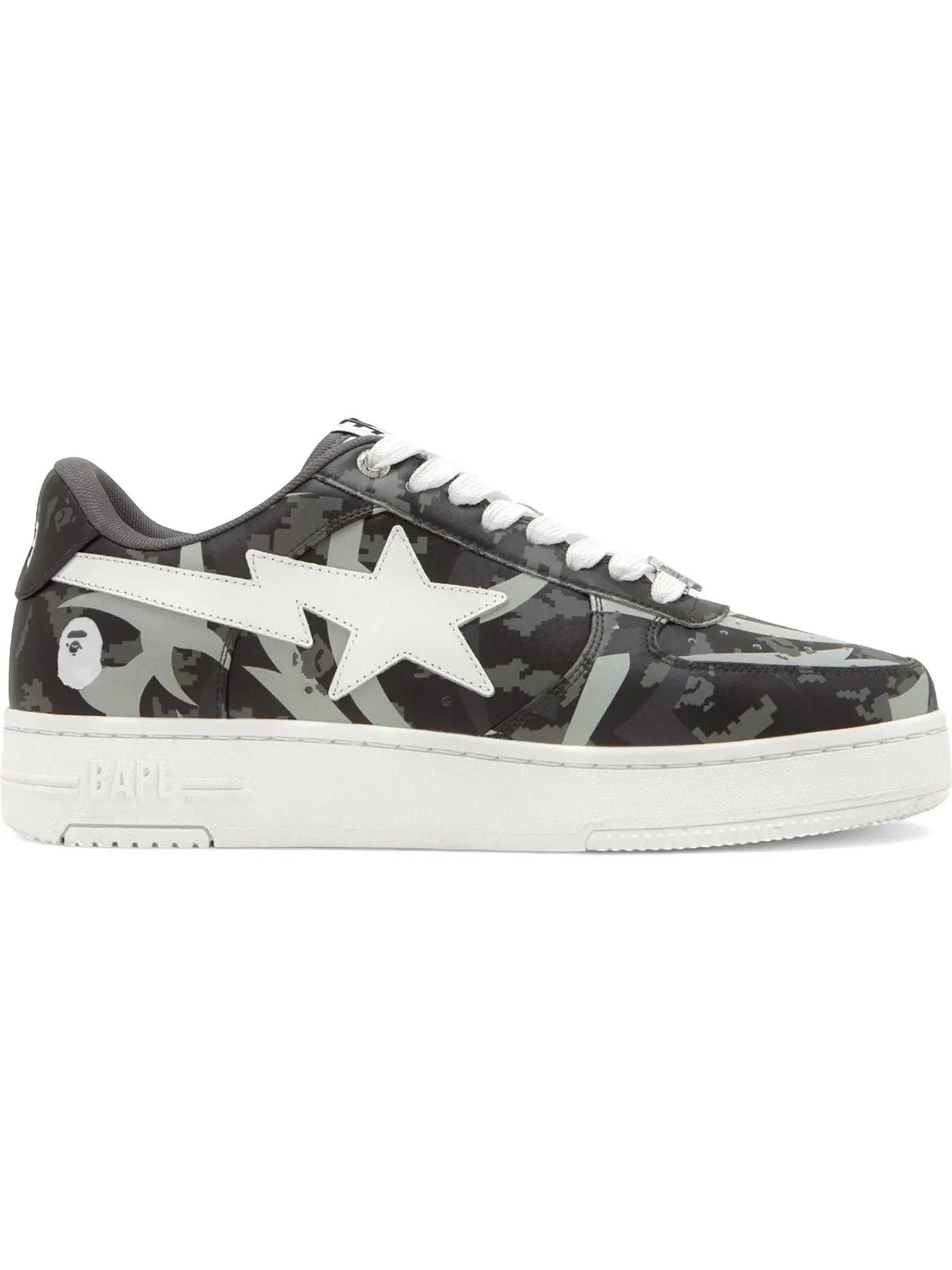 Мужские кроссовки lifestyle с камуфляжным принтом A Bathing Ape BAPE Sta Low BAPE — изображение 1 из 2, черный/серый/белый