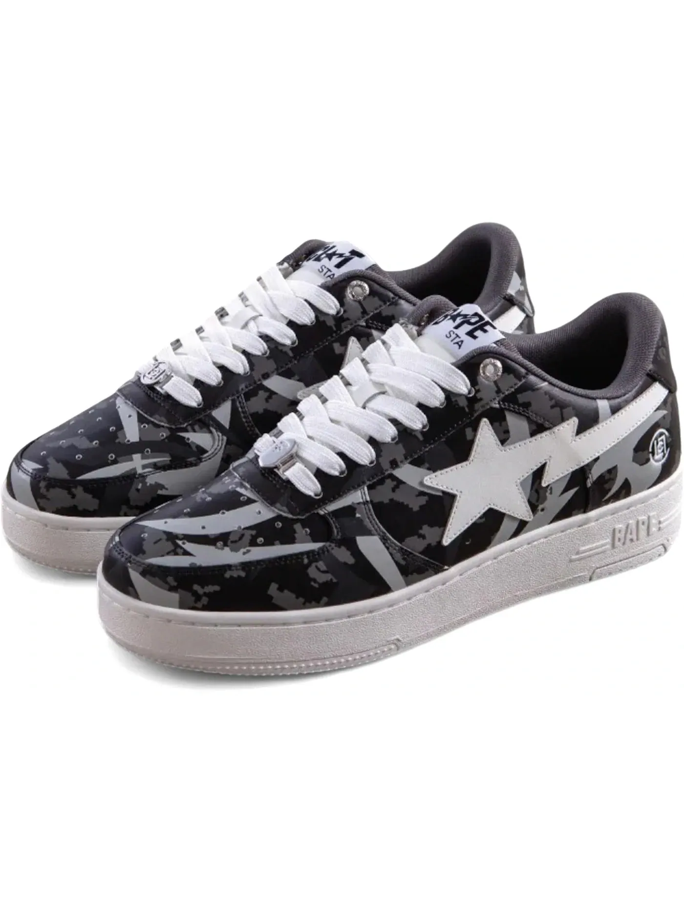 Мужские кроссовки lifestyle с камуфляжным принтом A Bathing Ape BAPE Sta Low BAPE — изображение 2 из 2, черный/серый/белый
