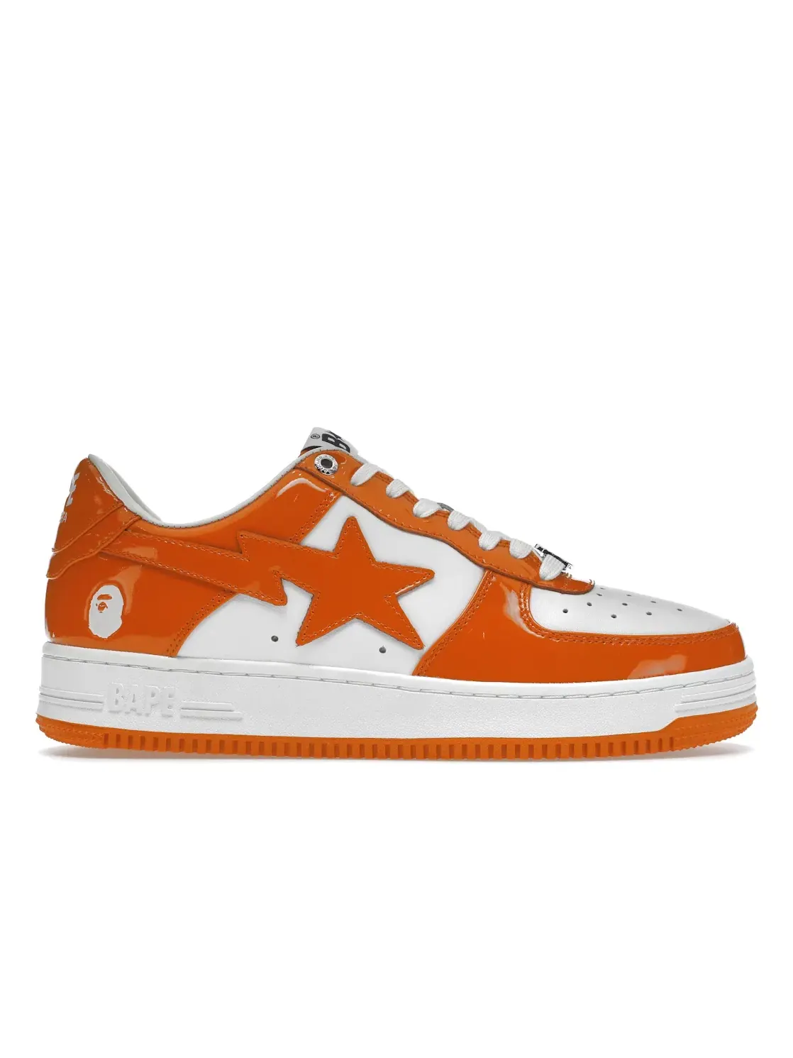 Мужские кроссовки с контрастными накладками BAPE A Bathing Ape BAPE Sta Low — изображение 1 из 4, оранжевый/белый