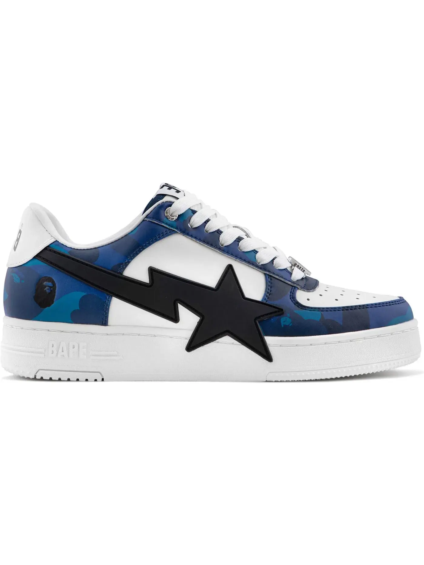 Мужские кроссовки Lifestyle A Bathing Ape BAPE Sta Low OS BAPE — изображение 1 из 1, синий/белый