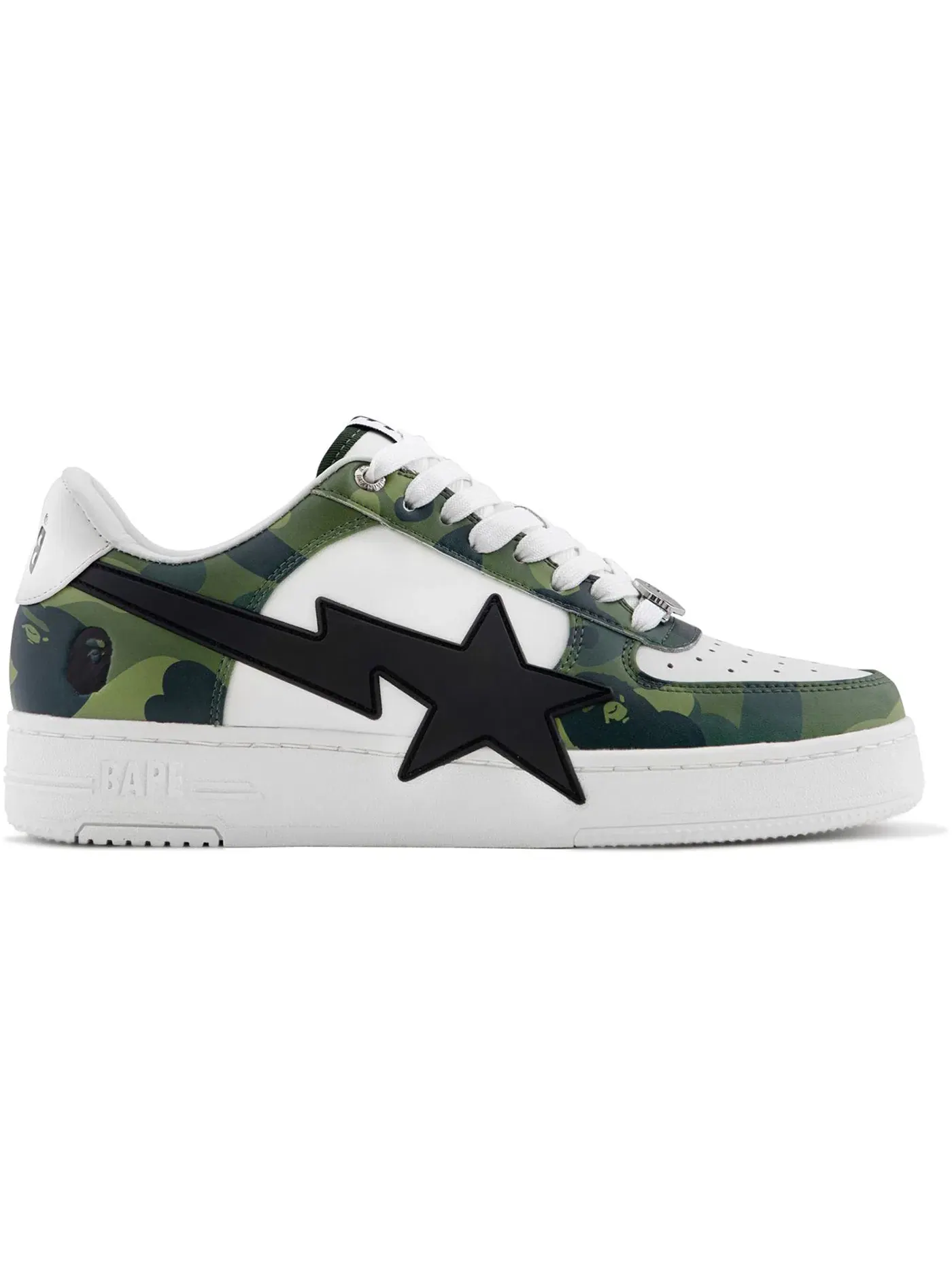 Мужские кроссовки Lifestyle с принтом A Bathing Ape BAPE Sta Low OS BAPE — изображение 1 из 1, зеленый/белый