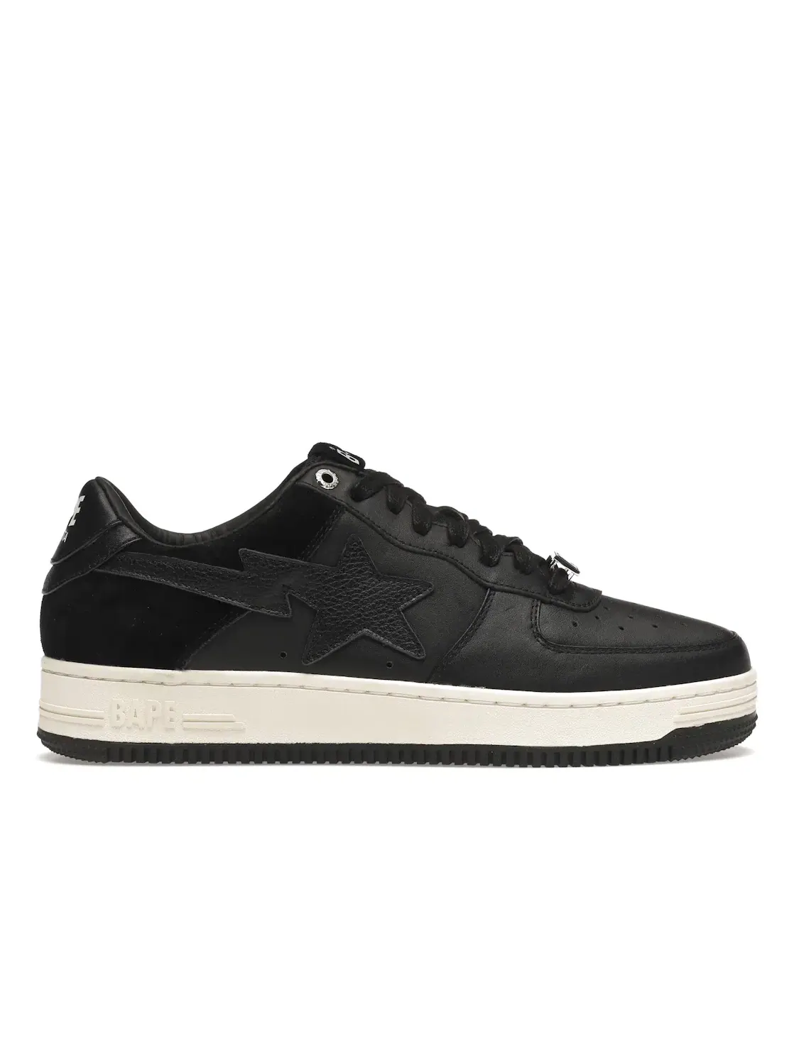 Мужские кроссовки с замшей A Bathing Ape BAPE Sta Low Suede Heel BAPE — изображение 1 из 4, черный/черный-белый