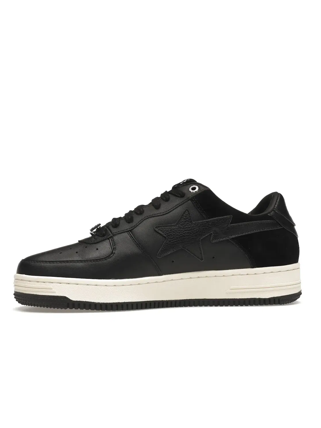 Мужские кроссовки с замшей A Bathing Ape BAPE Sta Low Suede Heel BAPE — изображение 3 из 4, черный/черный-белый