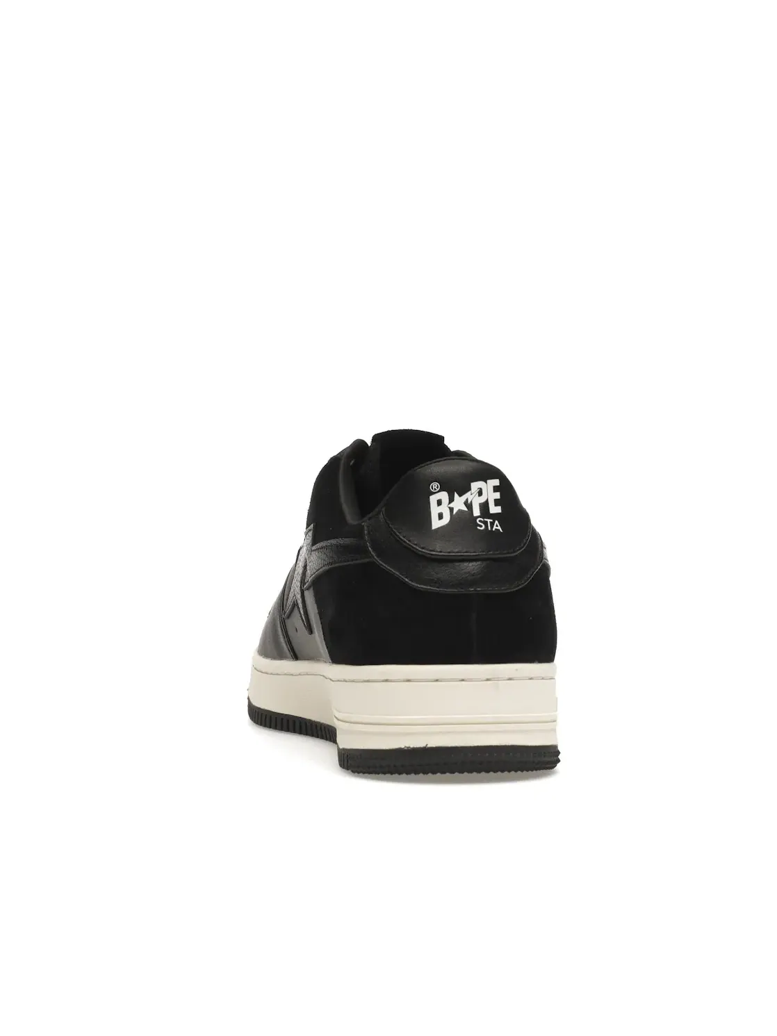 Мужские кроссовки с замшей A Bathing Ape BAPE Sta Low Suede Heel BAPE — изображение 4 из 4, черный/черный-белый