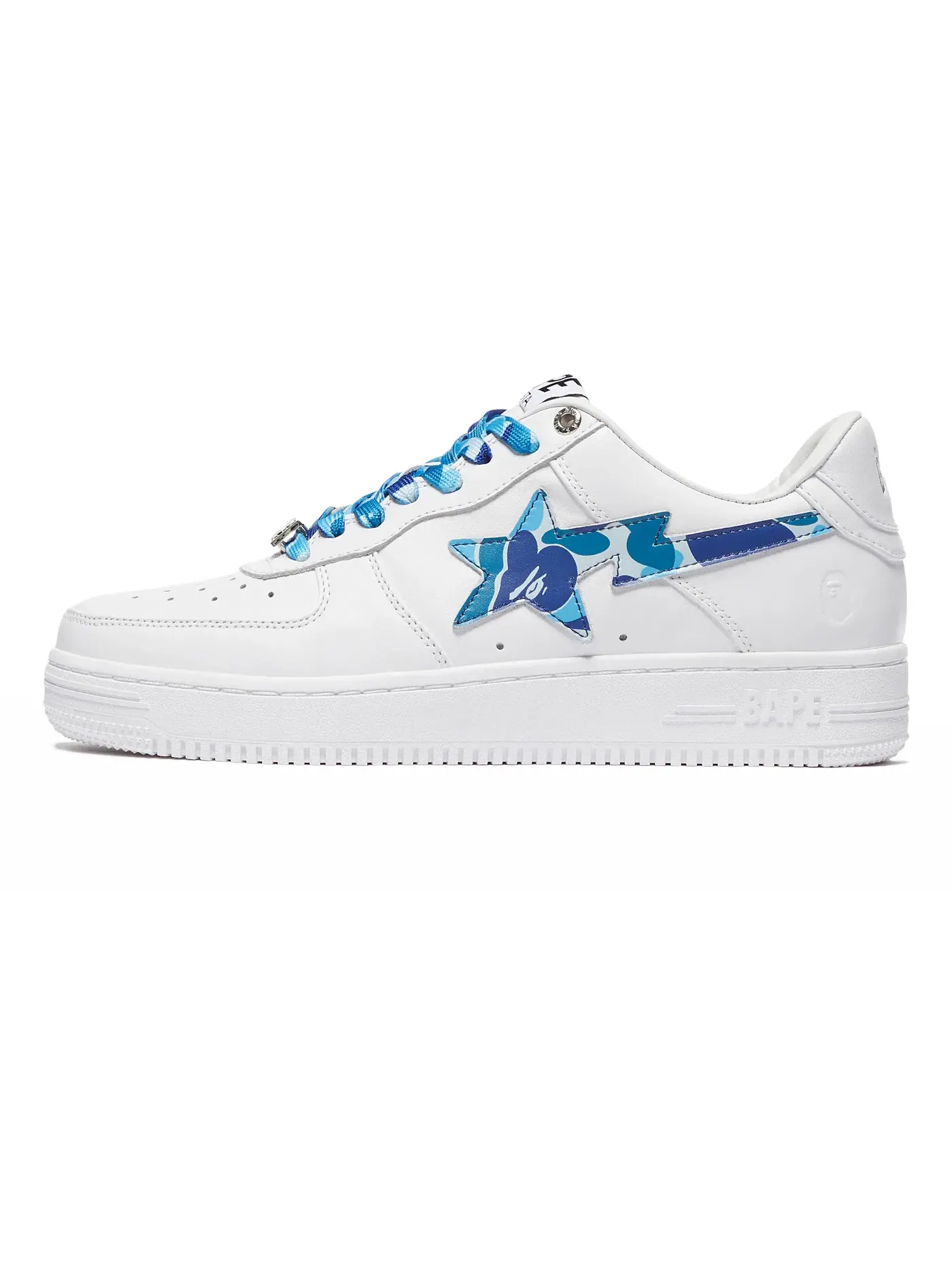 Мужские кроссовки Lifestyle BAPE Sta Low BAPE — изображение 1 из 1, белый/белый/синий