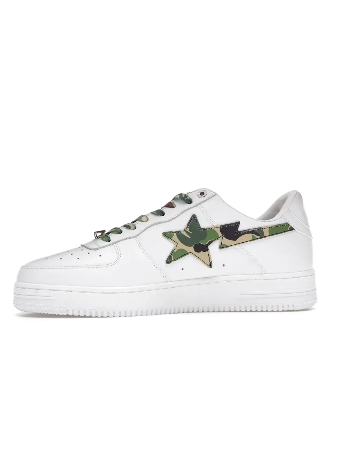 Мужские кроссовки Lifestyle с камуфляжным принтом A Bathing Ape BAPE Sta Low — изображение 3 из 4, белый/белый/зеленый