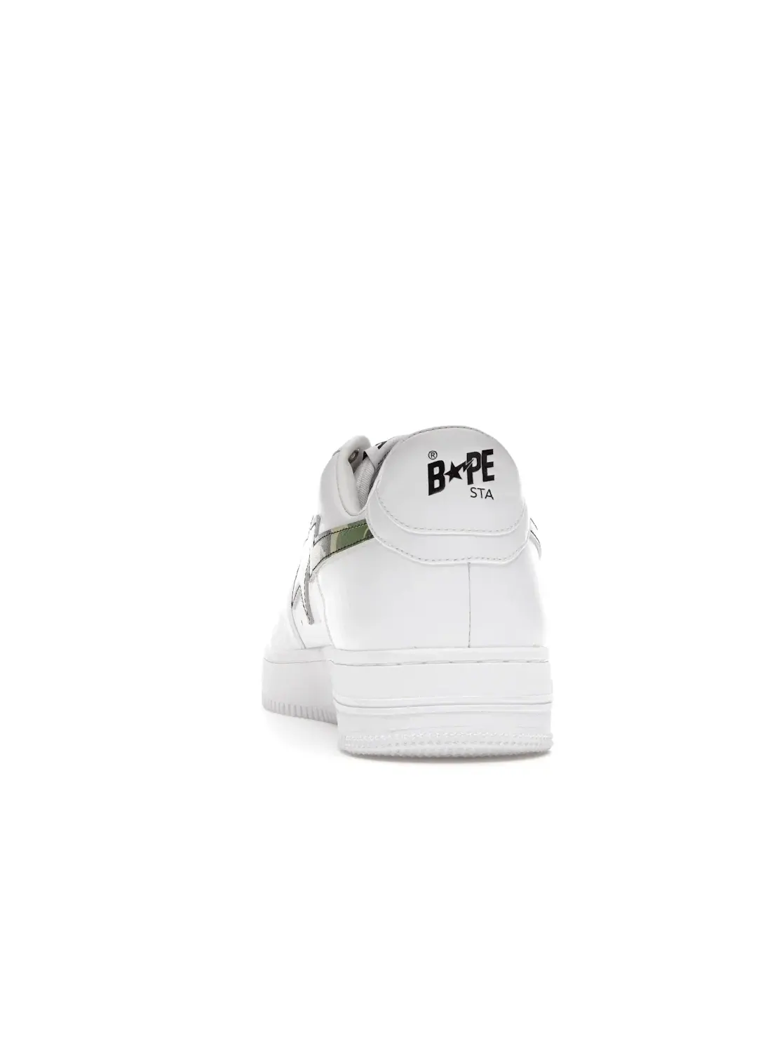 Мужские кроссовки Lifestyle с камуфляжным принтом A Bathing Ape BAPE Sta Low — изображение 4 из 4, белый/белый/зеленый
