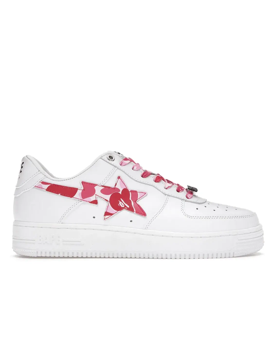 Мужские кроссовки Lifestyle A Bathing Ape BAPE Sta Low BAPE — изображение 1 из 4, белый/белый/розовый
